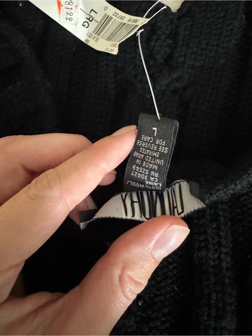 Laundry By Shelli Segal Black Halter Knit Tank Top 100% wool - Picture 12 of 12